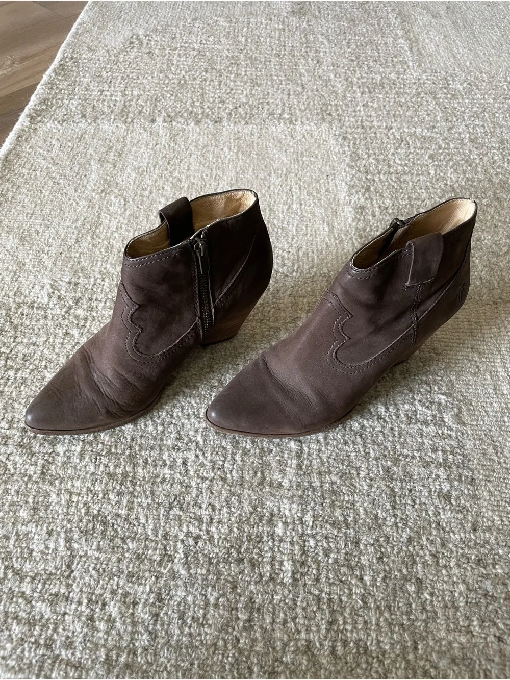 Frye Women’s Brown Leather Ankle Booties - Picture 5 of 5